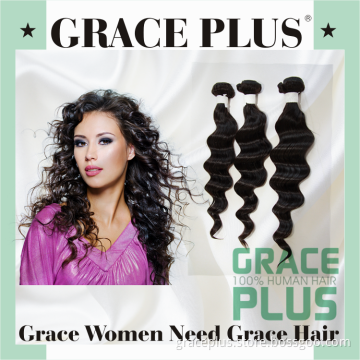 100% virgin hair extension,10"-30'', natural black loose wave, Unprocessed virgin peruvian loose deep wave hair